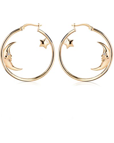 Gabi Rielle Moonlit Hoop Earrings - Metallic