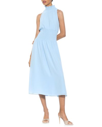 Alexia Admor Landry Sleeveless Fit & Flare Midi Dress - Blue