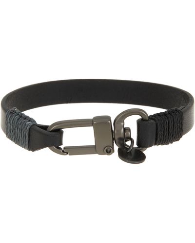 Caputo & Co. Leather Bracelet - Black