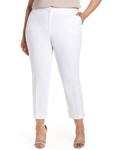 Vince Camuto Stretch Twill Crop Pants - White