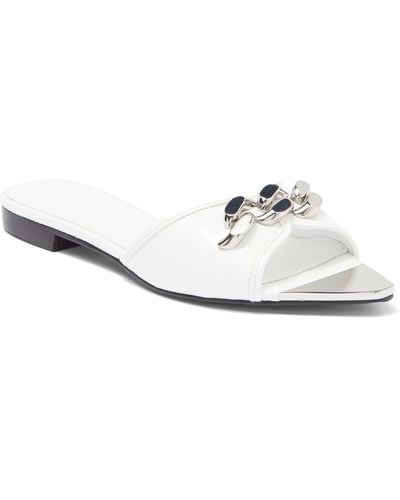 Rebecca Minkoff Curb Chain Slide Sandal - White