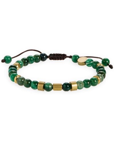 Caputo & Co. Stone & Bead Slider Bracelet - Green