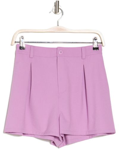Abound Pleated Shorts - Purple