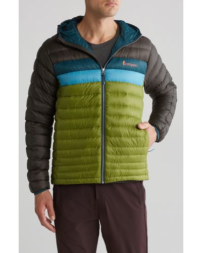 COTOPAXI Fuego Water Resistant 800 Fill Power Down Hooded Jacket - Green