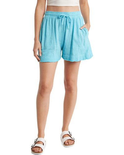 ATM Slub Jersey Drawstring Shorts - Blue