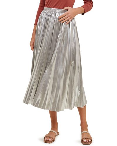 Wishlist Metallic Pleated Skirt
