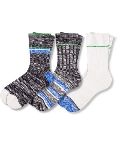 Pair of Thieves Ready For Everything 3-pack Assorted Crew Socks - Blue