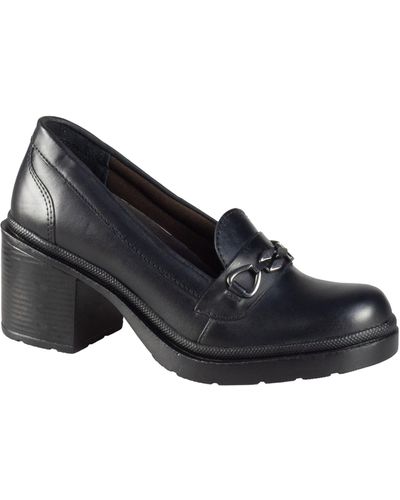 Sandro Moscoloni Leather Loafer Pump - Black