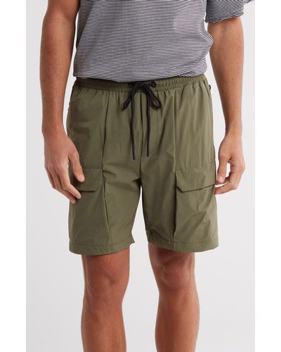 American Stitch Nylon Cargo Shorts - Green
