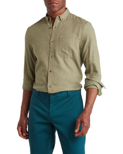 14th & Union Grindle Long Sleeve Trim Fit Shirt - Green