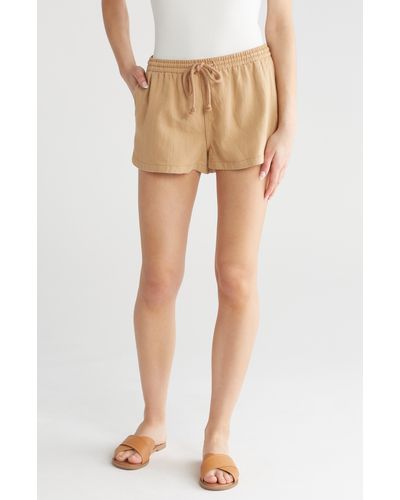 Abound Cotton Twill Drawstring Shorts - Natural