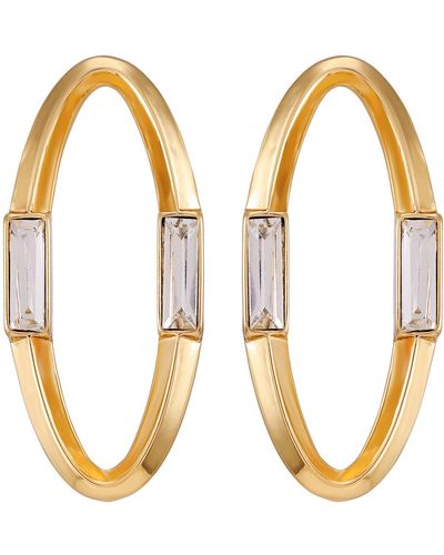 Vince Camuto Crystal Hoop Earrings - Metallic