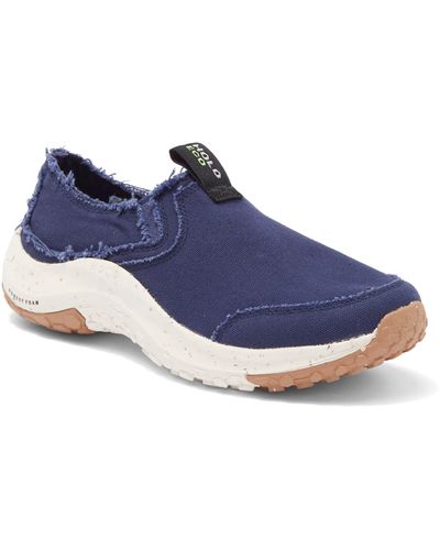 HOLO Footwear Athena Canvas Slip-on Shoe - Blue