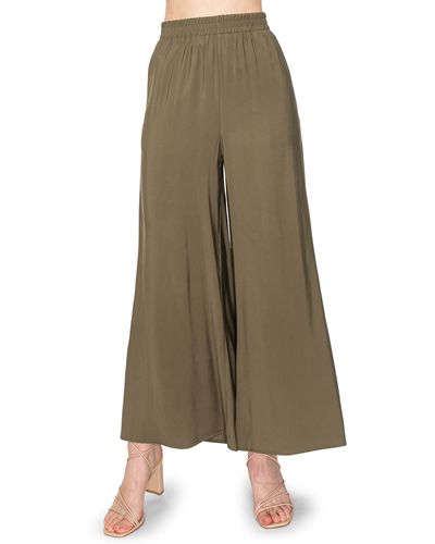 MELLODAY Soft Wide Leg Pull-on Pants - Natural