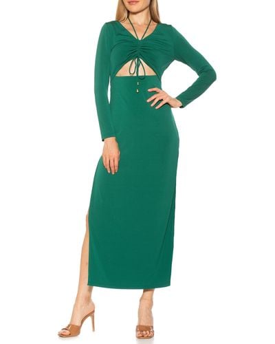 Alexia Admor Farish Long Sleeve Maxi Dress - Green
