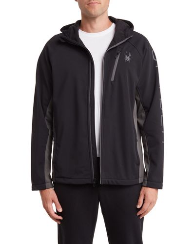 Spyder Tempo Zip Jacket With Hood - Black