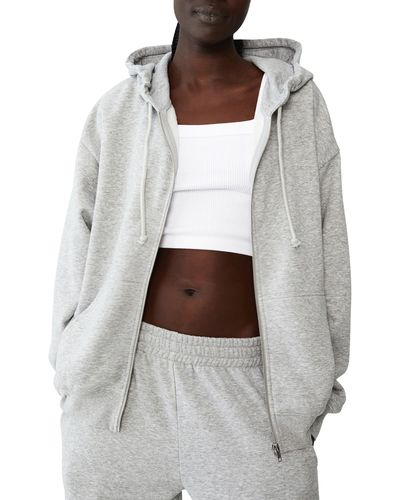 Cotton On Classic Cotton Blend Zip Hoodie - White