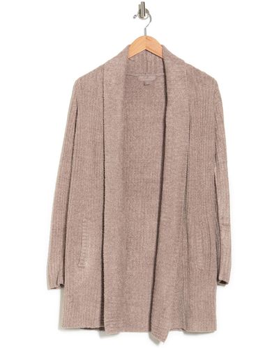 Barefoot Dreams Montecito Cardigan In He Driftwood/taupe At Nordstrom Rack - Brown