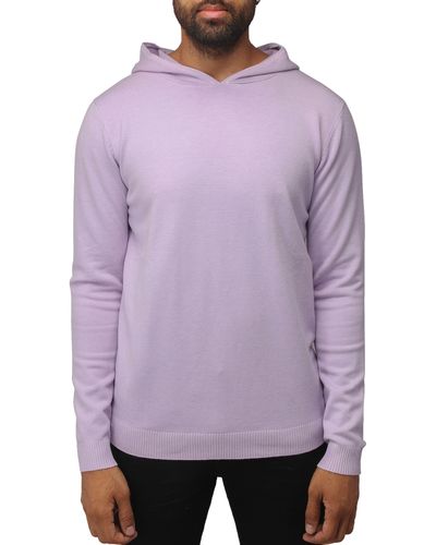 Xray Jeans Core Knit Pullover Hoodie - Purple