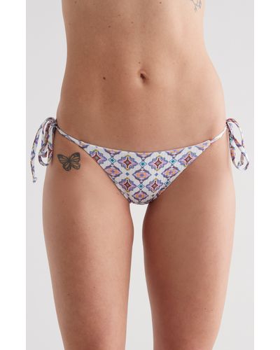 Becca Geometric Side Tie Bikini Bottoms - Multicolor