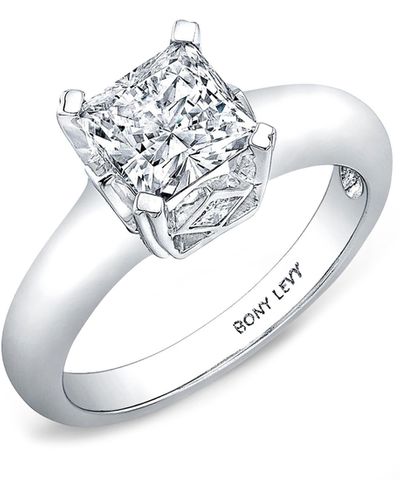 Bony Levy Bridal Semi Mount Cz & Diamond Ring - White