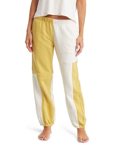 Free People Patched Up Colorblock Sweatpants - Yellow