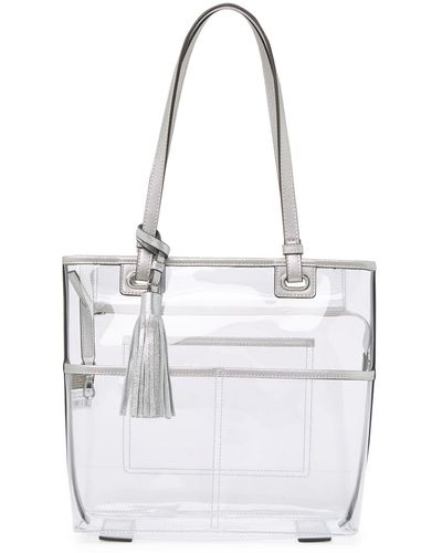 Vince Camuto Aryna Clear Small Colorblock Tote Bag - Metallic