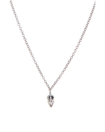 Bony Levy 18k White Gold Bl Icons Solitaire Pendant Necklace - Metallic