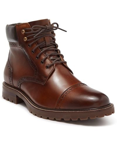 Johnston & Murphy Johnston And Murphy Stratford Cap Toe Leather Boot - Brown