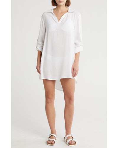 Nordstrom Everyday Flowy Cover-up Tunic - White