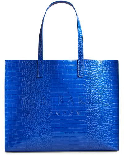 Ted Baker Allicon Croc Faux Leather Tote - Blue