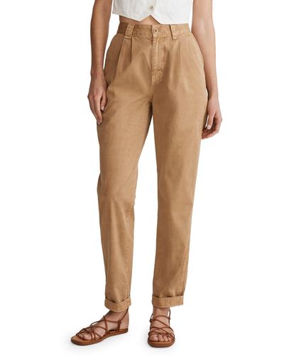 Madewell Garment Dyed Tapered Chino Pants - Natural