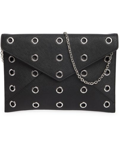 Rebecca Minkoff Cream Leather Envelope Clutch Bag - 7 1/2" X 10  1/2"