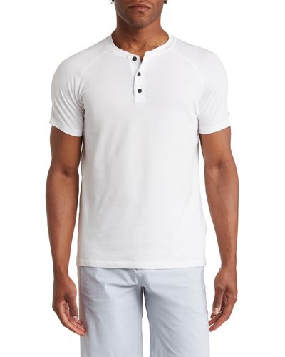Kenneth Cole Raglan Henley T-shirt - White