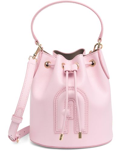 Furla Clio Mini Drawstring Bucket Bag In Color Quarzo Rosa At Nordstrom Rack - Pink