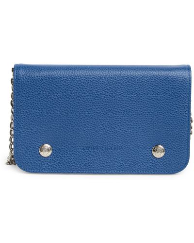Longchamp Le Foulonné Wallet On A Chain - Blue