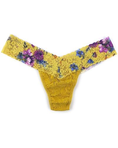 Hanky Panky Signature Lace Low Rise Thong - Yellow