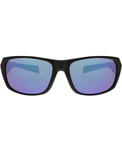 Hurley Beveled 59mm Polarized Sunglasses - Blue