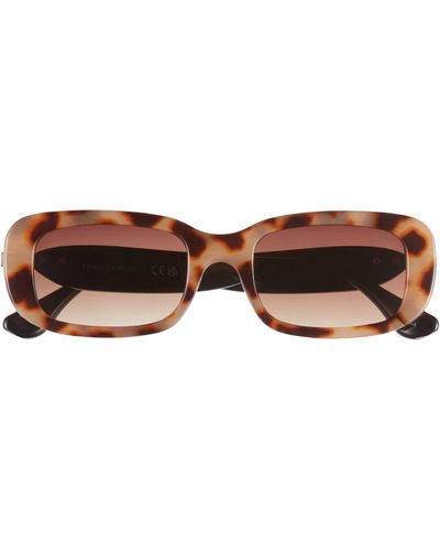 Vince Camuto Narrow Rectangle Sunglasses - Brown