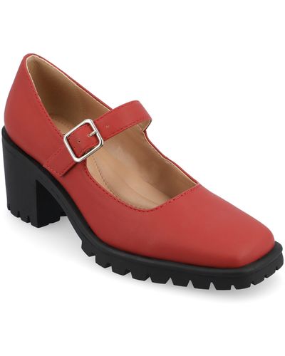 Journee Collection Mary Jane Pump - Red