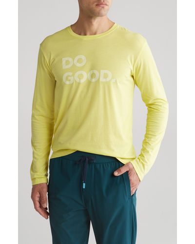 COTOPAXI Do Good Organic Cotton & Recycled Polyester Long Sleeve T-shirt - Yellow