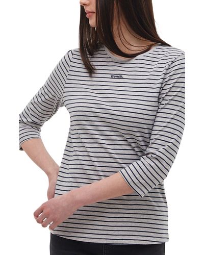 Bench Savita Stripe T-shirt - Gray