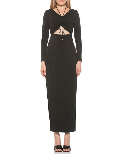 Alexia Admor Farish Long Sleeve Maxi Dress - Black