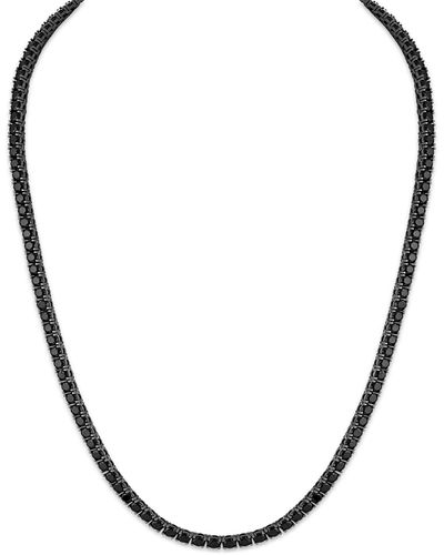 Esquire Black Spinel Tennis Necklace - Metallic