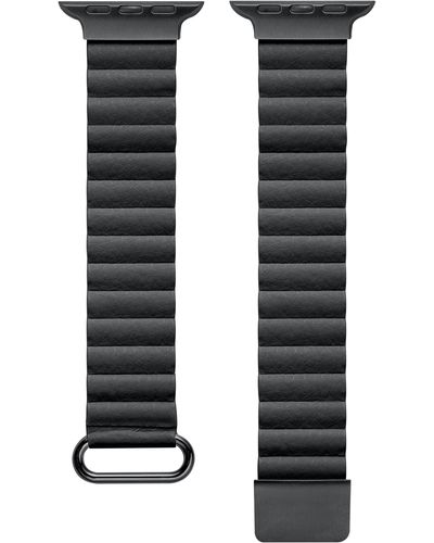 The Posh Tech Dakota Magnetic Leather Apple Watch® Watchband - Black