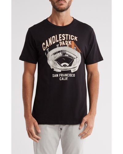 American Needle Candlestick Park Cotton Graphic T-shirt - Black