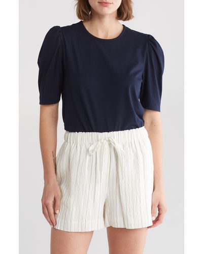 Rebecca Taylor Puff Sleeve T-shirt - Blue