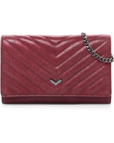 Botkier Soho Quilted Wallet On A Chain - Red