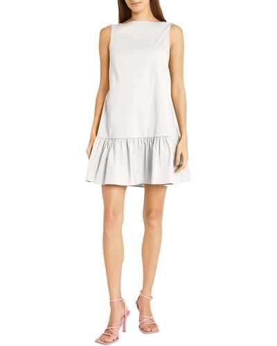 DONNA MORGAN FOR MAGGY Solid Sleeveless Dress - White
