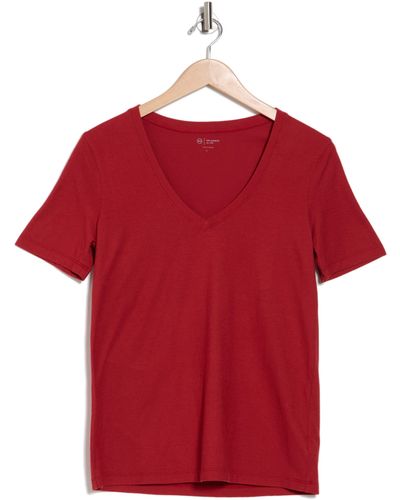 AG Jeans Classic Fit V-neck T-shirt - Red